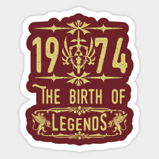 1974 The birth of Legends! Sticker